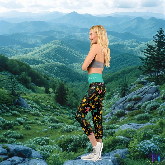 Tropical Fiesta Pattern - Spaß und farbenfroher So Capri Leggings