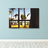 Tropical Fiji Beach Scene 24x16 (60x40cm) waccna Leinwanddruck (Insitu (Holzboden))