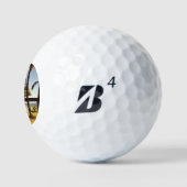Tropical Fiji Beach Scene: 6 gbcnm Golfball (Logo)