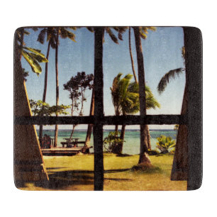 Tropical Fiji Beach Scene cba Schneidebrett