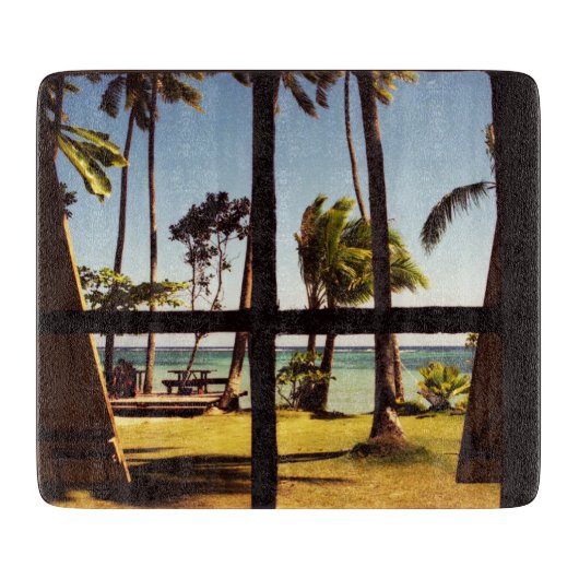 Tropical Fiji Beach Scene cba Schneidebrett (Vorderseite)