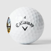 Tropical Fiji Beach Scene css gbcnm Golfball (Logo)