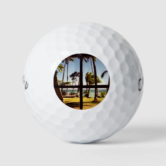 Tropical Fiji Beach Scene cwb gbcnm Golfball (Vorderseite)