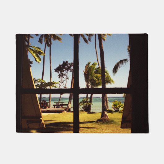 Tropical Fiji Beach Scene dmcna Fußmatte (Vorderseite)