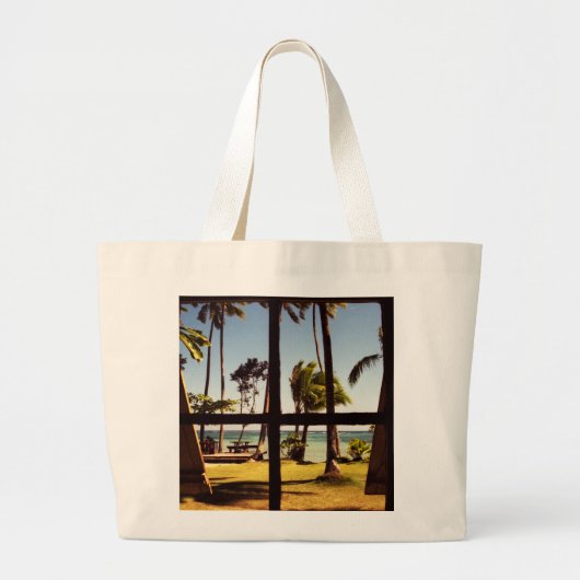 Tropical Fiji Beach Scene jtcna Jumbo Stoffbeutel (Vorne)