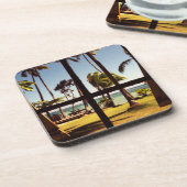 Tropical Fiji Beach Scene Küste Getränkeuntersetzer (Linke Seite)