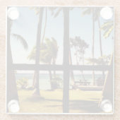 Tropical Fiji Beach Scene Küste Glasuntersetzer (Rückseite)