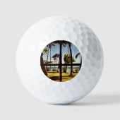 Tropical Fiji Beach Scene va gbcna Golfball (Vorderseite)