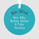 Tropical First Christmas New Zuhause Sand Dollar Ornament (Rückseite)