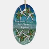 Tropical First Christmas Personalisierte Ornament (Rechts)