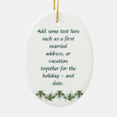 Tropical First Christmas Personalisierte Ornament (Hinten)