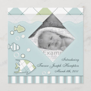 Tropical Fish Baby Annoucement Boy Ankündigung
