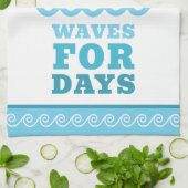 Tropical Fish Beach Waves for Days Customizable Geschirrtuch (Gefaltet)
