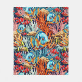 Tropical Fish Colorful Summer Vibes Fleecedecke (Vorderseite)