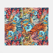 Tropical Fish Colorful Summer Vibes Fleecedecke (Vorderseite (Horizontal))