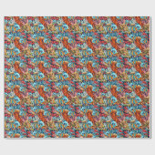 Tropical Fish Colorful Summer Vibes Geschenkpapier (Flach)