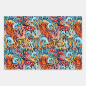 Tropical Fish Colorful Summer Vibes Geschenkpapier Set (Vorderseite 3)