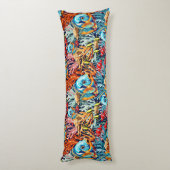 Tropical Fish Colorful Summer Vibes Seitenschläferkissen (Rückseite (Vertikal))