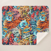 Tropical Fish Colorful Summer Vibes Sherpadecke (Vorderseite (Horizontal))