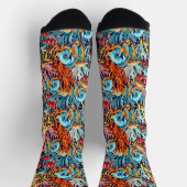 Tropical Fish Colorful Summer Vibes Socken (Oben)