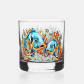 Tropical Fish Colorful Summer Vibes Whiskyglas (Rückseite)