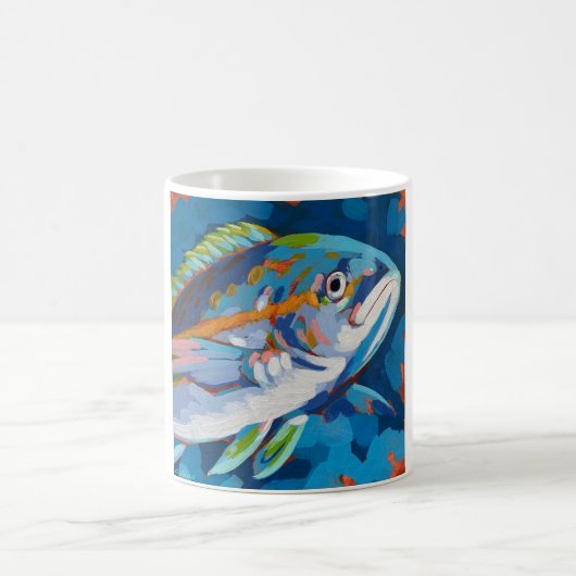 Tropical Fish Painting - Beach Home Decor Kaffeetasse (Mittel)
