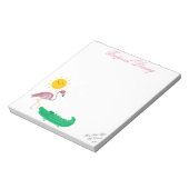 Tropical Flamingo Alligator Sun Notepad Notizblock (Rotiert)