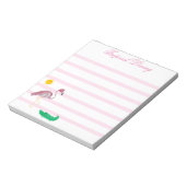 Tropical Flamingo Alligator Sun Notepad Notizblock (Rotiert)