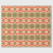 Tropical Flamingo Art Deco Wrapping Paper Geschenkpapier (Flach)
