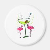 Tropical Flamingo Art Geschenke Magnet (Vorne)