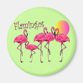 Tropical Flamingo Art Geschenke Magnet (Vorne)