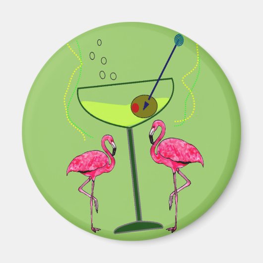 Tropical Flamingo Art Geschenke Magnet (Vorne)
