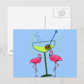Tropical Flamingo Art Geschenke Postkarte (Vorne/Hinten)