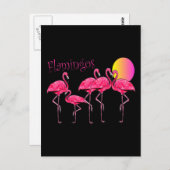Tropical Flamingo Art Geschenke Postkarte (Vorne/Hinten)