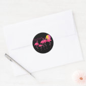 Tropical Flamingo Art Geschenke Runder Aufkleber (Umschlag)
