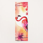 Tropical Flamingo Art Yogamatte (Vorderseite)