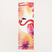 Tropical Flamingo Art Yogamatte (Rückseite)
