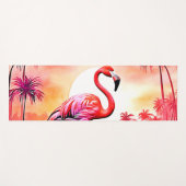 Tropical Flamingo Art Yogamatte (Vorderseite (Horizontal))