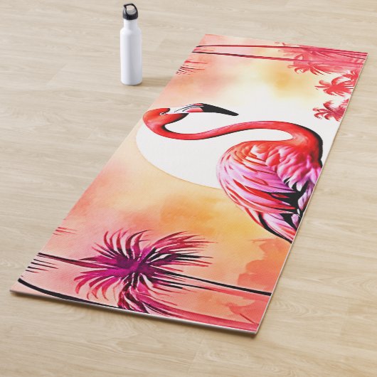 Tropical Flamingo Art Yogamatte (Beispiel)