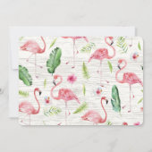 Tropical Flamingo Baby Dusche Einladung (Rückseite)