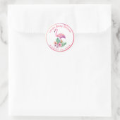Tropical Flamingo Baby Dusche Gefallen Sticker (Tasche)