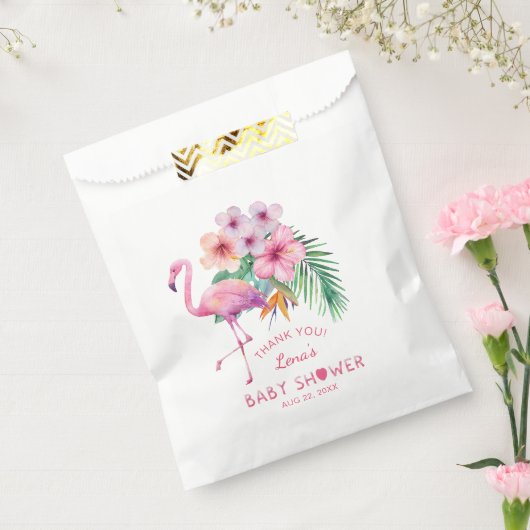 Tropical Flamingo Baby Dusche Gefallen Tasche Geschenktütchen (Versiegelt)