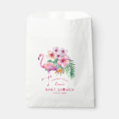 Tropical Flamingo Baby Dusche Gefallen Tasche Geschenktütchen (Vorderseite)