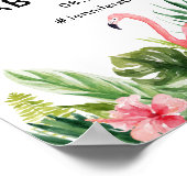 Tropical Flamingo Baby Dusche Willkommenspender Poster (Ecke)