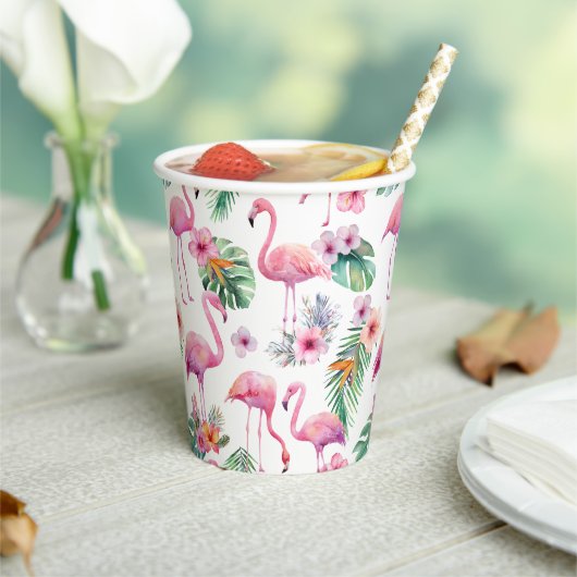 Tropical Flamingo Baby Duschpapier Cups Pappbecher (In Situ)