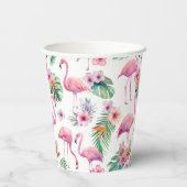 Tropical Flamingo Baby Duschpapier Cups Pappbecher (Rückseite)
