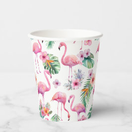 Tropical Flamingo Baby Duschpapier Cups Pappbecher