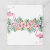 Tropical Flamingo Baby Shower Platzkarten - Leere (Außenseite Aufgefaltet)
