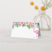 Tropical Flamingo Baby Shower Platzkarten - Leere (Rückseite)
