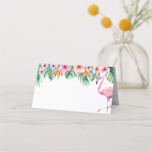 Tropical Flamingo Baby Shower Platzkarten - Leere